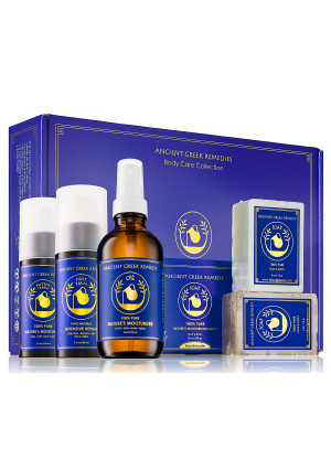 Ancient Greek Remedy Organic Spa Skin Care Gift Set, Perfect for Moms, Pregnancy, Daily Bath and Shower, Face and Body Care, and Post Cancer, Chemo Rejuvenation