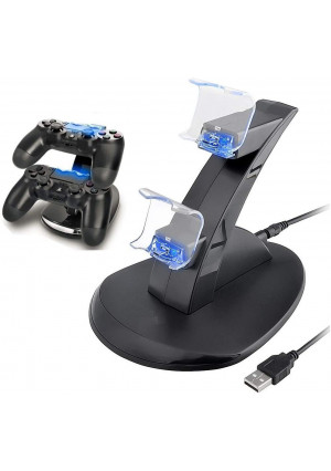 PS4 Controller Charger, Playstation 4 / PS4 Slim / PS4 PRO / PS4 Controller Charger, Charging Station, Charging Station, Dual USB Fast Charging Ps4 Station for Sony PS4 Controller by IHK