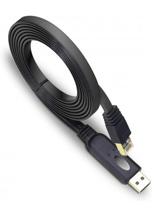 USB Console Cable, BENFEI 6 ft USB to RJ45 Cable Essential Accesory Compatible with Cisco, NETGEAR, Ubiquity, LINKSYS, TP-Link Routers/Switches for Laptops in Windows, Mac, Linux - FTDI Chip