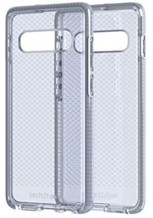 tech21 - Evo Check - for Samsung Galaxy S10+ - Mobile Phone Case with a Unique Check Pattern - Thin and Light Cellphone Case - Phone Casing for Drop Protection of 12FT or 3.6M (Shark Blue)