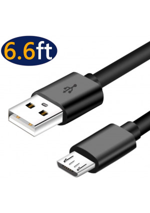 6 FT Micro USB Cable, Fast Android Charging Cord for Samsung,Fire Tablet,Kindle eReaders,HTC,Nokia, Sony,Motorola,TV Stick Mini Quick Charger,PS4,XBox One Controller,Galaxy S7 S6 Edge,wireless speaker