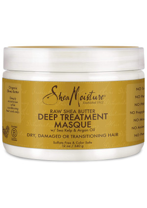 SheaMoisture Raw Shea Butter Deep Treatment Masque For Dry, Damaged or Transitioning Hair, 12 Ounce