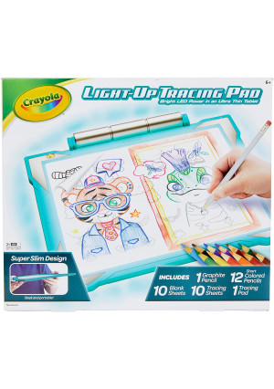 Crayola Light Up Tracing Pad Teal, Amazon Exclusive, Toys, Gift for Kids, Ages 6, 7, 8, 9, 10 (04-0830)