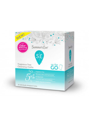 Summer's Eve Cleansing Cloths | Fragrance Free | Individually Wrapped | 16 Count (Pack of 1)