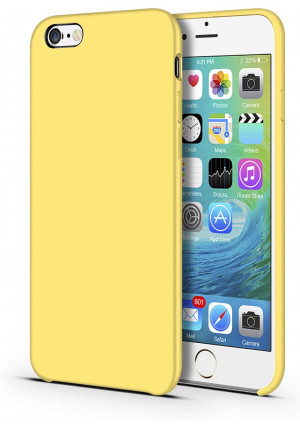 CellEver iPhone 6 Plus / 6s Plus Case, Liquid Guard Silicone Rubber Shockproof Case with Soft Microfiber Cloth Cushion for Apple iPhone 6 Plus / 6S Plus 5.5" (Yellow)