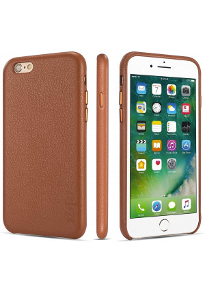 rejazz iPhone 6 Case iPhone 6s Case Anti-Scratch iPhone 6 Cover iPhone 6s Cover Genuine Leather Apple iPhone Cases for iPhone 6/6s (4.7 Inch)(Brown)