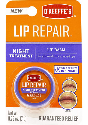 O'Keeffe's Lip Repair Night Treatment Lip Balm .25oz Jar