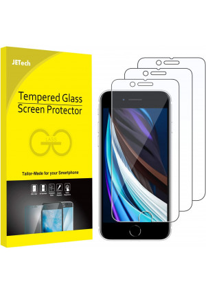 JETech Screen Protector for Apple iPhone SE 2020, 4.7-Inch, Tempered Glass Film, 3-Pack