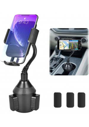 Cup Holder Phone Mount, Cup Holder Cradle Car Mount for Cell Phone Universal Adjustable Gooseneck Cup Phone Holder for iPhone 11 Xs Max/X/8/7 Plus/Galaxy Galaxy Car Phone MountUpgraded 2020