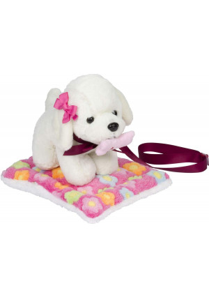 Ribbon and Joy - 5 Piece Plush Puppy Toy Set - Perfect for 18 inch American Girl Doll Accessories