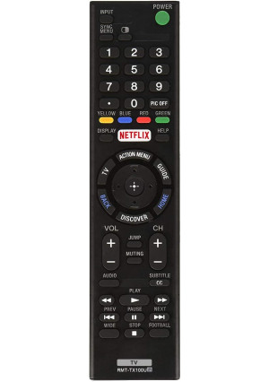 AZMKIMI RMT-TX100U Remote Compatible with Sony Bravia RMTTX100U TV Remote Control, if Applicable XBR75X850C XBR-55X855C KDL-50W800C KDL-50W800380 KDL-50W800BUN1 with Netflix