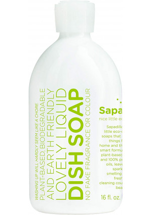Sapadilla Rosemary + Peppermint Biodegradeable Liquid Dish Soap, 16 Ounce