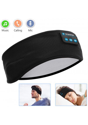 Sleep Headphones Bluetooth, Voerou Wireless Headband Headphones Sports Sweatband with Ultra-Thin HD Stereo Speakers for Sleeping,Workout,Jogging,Yoga,Insomnia, Travel, Meditation