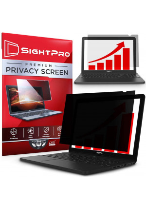 SightPro 13.3 Inch Laptop Privacy Screen Filter for 16:9 Widescreen Display - Computer Monitor Privacy and Anti-Glare Protector