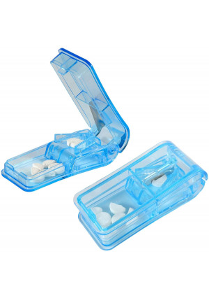 2PCS Pill Cutter, Professional Pill Splitter for Cutting Small Pills or Large Pills in Half