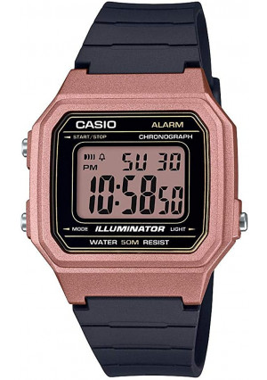 Casio Men's Quartz Resin Strap, Black, 23.6 Casual Watch (Model: W-217HM-5AVCF)