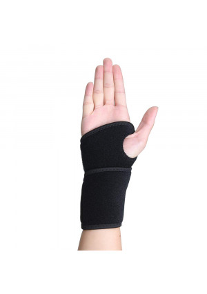 Wrist Brace Support for Carpal Tunnel, Arthritis and Tendinitis, Wrist Compression Wrap with Pain Relief, Fit for Both Left Hand and Right Hand  Single