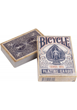 Ellusionist Bicycle 1900 Vintage Series Playing Cards - Blue - New Distressed Design
