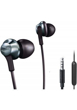 Philips Pro Wired Earbuds, Headphones with Mic, Powerful Bass, Lightweight, Hi-Res Audio, Comfort Fit