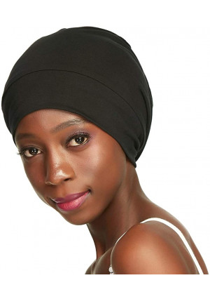 Slap Cap,Silk Satin Lined Sleeping for Curly Hair Women,Outer-Soft Cotton Durable Elasticity Available Day and Night
