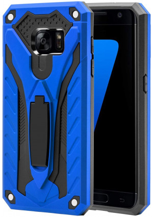 AFARER Samsung Galaxy S7 case,Military Grade  12ft Drop Tested Protective Case with Kickstand,Military Armor Dual Layer Protective Cover Compatible with Samsung Galaxy S7 5.1 inch Blue