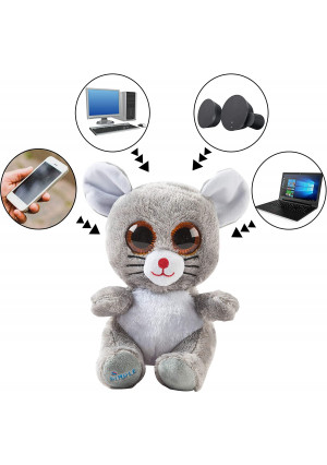 Dimple 8" Plush Speaker - Stuffed Hugging Animal - Music Teddy Bear Speakers - Stereo Sound - Universal Wireless Speakers Compatible with PC, iPhone, Cell Phone, Compatible with Bluetooth 5.0 (Cat)