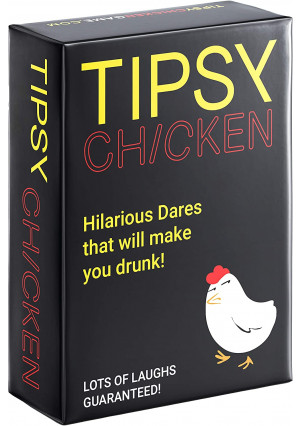 Tipsy Chicken, Drinking Party Card Game for Adults, Outrageously Fun Dares for Game Night