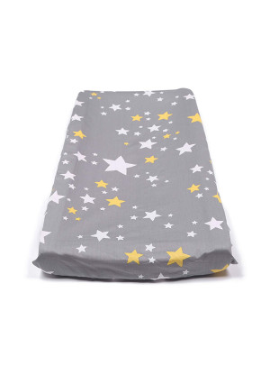 Changing Pad Cover, Stretchy Changing Table Pad Cover,100% Jersey Cotton Unisex Cradle Sheets for Baby Girl and Baby Boy, Star Pattern (grey1)