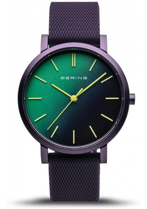BERING Time | Unisex Slim Watch 16934-999 | 34MM Case | True Aurora Collection | Silicone Strap | Scratch-Resistant Sapphire Crystal | Minimalistic - Designed in Denmark