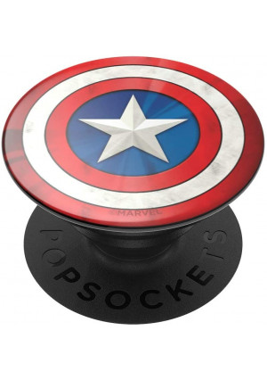 PopSockets: PopGrip with Swappable Top for Phones and Tablets - Marvel - Captain American Icon