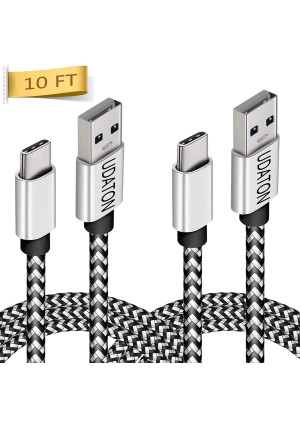 10FT USB Type C Cable Phone Tablet Fast Charging Cord Android Long Charger Compatible Samsung Galaxy A50/A20/S20/S10/S10e/S9/S8 Note 20/10/9,Tab A 10.1,Kindle Fire HD 10(9th Generation),Moto Z G7