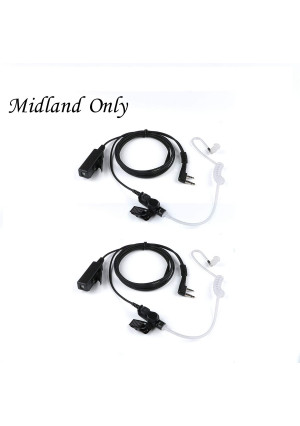 2019 New Earpiece for Midland Walkie Talkies with Mic Security Headsets for GXT1000VP4 LXT500VP3 GXT1050VP4 GXT1000XB (2Packs)