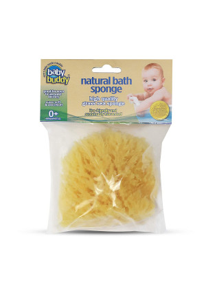 Baby Buddy Natural Baby Bath Sponge 4 Soft Grass Sea Sponge Soft on Baby's Tender Skin, Biodegradable, Hypoallergenic, Absorbent Natural Sea Sponge, 1 Pack