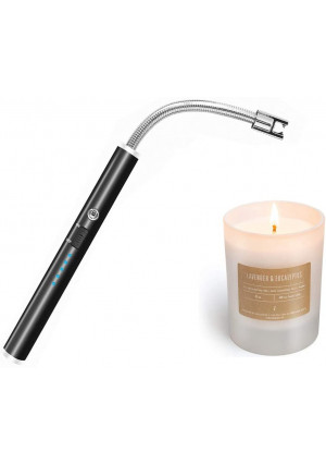 Candle Lighters Long, USB Rechargeable Flameless Arc Lighter Flexible and Windproof for Candles, Hiking, Camping, Kitchen,Fireplace,etc