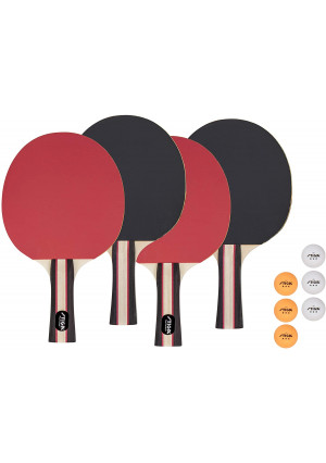 STIGA Performance Table Tennis Set (4 Player Set), Red/Black, Model:T1365