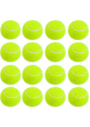 unhg 16 Pack Dog Tennis Balls for Pet Playing Fetching, Pet Safe Dog Toys for Exercise and Training - 2.5 inches Dog's Favorite Color, Easy to Locate