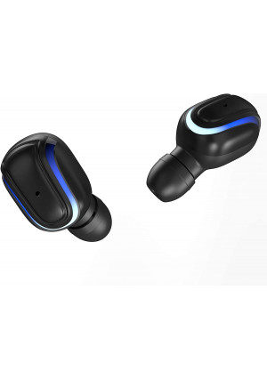 Compact Lightweight Bluetooth Earbuds Wireless Bluetooth 5.0 Headphones charge bank Bluetooth Earbuds Stereo Earphone Cordless Sport Headset in-Ear Earphones Built-in Mic Smart Phones Work/Running/Gym