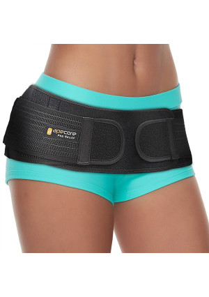 Sacroiliac Si Hip Belt by Apecore  PRO Relief for Sciatica, Pelvic, Lower Back, Lumbar and Leg Pain. Si Joint Support for Women and Men. Anti-Slip Sciatic Nerve Brace