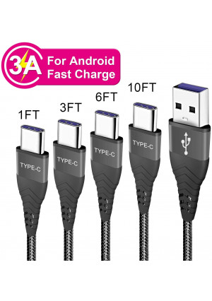 USB C Charger Cable Cord for Moto G7 G8 Power Plus Play,G Stylus,G Power,Edge Plus,Z4 Z3 Z5,Razr,G6/G6+,Motorola One Action,Z2 Droid Force,G7 Optimo Max,Fast Charge Charging 1/3/6/10FT-Not for G6Play
