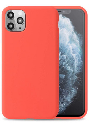 Liquid Silicone Phone Case for Apple iPhone 11 Pro Max 6.5" /Full Body Protection/Shockproof/Gel Rubber/Cover Case Drop Protection Orange