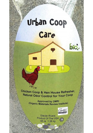 Urban Coop Care, Chicken Coop, Hen House, and Nesting Box Deodorizer. Oder Control for Your Backyard Hutch, And It's All Natural. 48 oz.