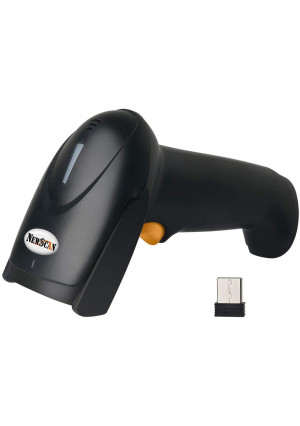 Newscan Wireless Barcode Scanner 2-in-1 (2.4Ghz Wireless+USB 2.0 Wired) Rechargeable 1D Barcode Reader USB Handheld Bar Code Scanner with USB Receiver