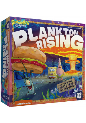 USAOPOLY Spongebob: Plankton Rising Cooperative Dice and Card Game | Featuring Artwork and Characters from Nickelodeon's Spongebob Squarepants Cartoon | Officially Licensed Spongebob Game