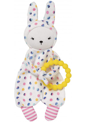 Manhattan Toy Cherry Blossom Days Baby Bunny Soothing Mini Blankie with Removable Silicone Teether