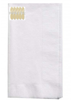 Perfect Stix 2 Ply White Dinner Napkins - Pack of 150ct