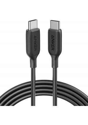 USB C to USB C Cable 100W, Anker Powerline III Type C Fast Charging Cable 2.0, PD Charging for Apple MacBook Pro 2020, iPad Pro 2020, Galaxy S10 Plus S9 S8 Plus, Pixel, Switch, LG V20, and More