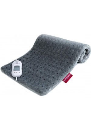 Heating Pad, Comfytemp XL (12x24") Electric Heat Pad for Pain Relief, Soft Flannel Heated Compress with Auto Shut Off, 3 Heat Settings, Moist Heat for Cramps, Back, Neck, Shoulders - Machine Washable