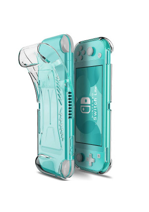 Xuyoz Protective Case for Nintendo Switch Lite, Clear Switch Lite Cover Case with Had Grip, Slim Soft TPU Material, Shockproof and Anti-Scratch Compatible with Nintendo Switch Lite 2019, Transparent
