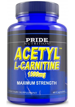 Acetyl L-Carnitine 1,500 mg High Potency Supports Natural Energy Production, Supports Memory/Focus - 60 Easy to Swallow Capsules