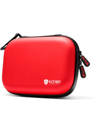 Kitgo Mini First Aid Kit 101 Pieces, Water-Resistant Compact Hard Shell Case Perfect for Travel, Biking, Hiking, Camping, Car